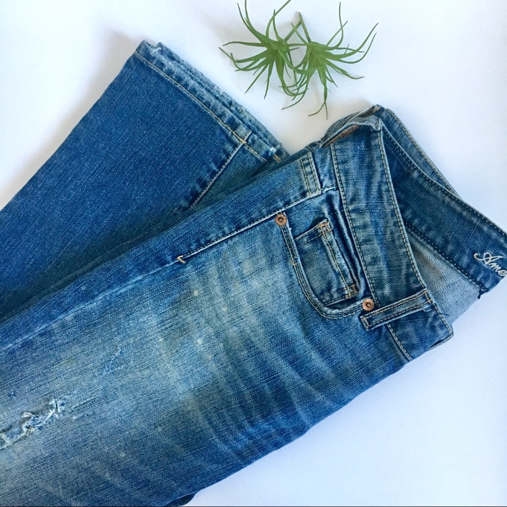 💥FINAL PRICE💥AE Skinny Distressed Low Rise Jeans